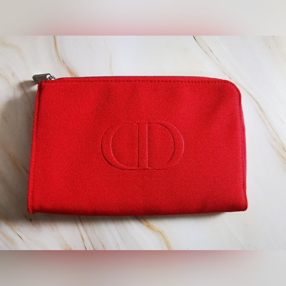 Dior NWOT Trousse Pouch Red, canvas
